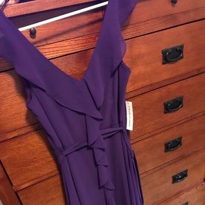 Purple v neck dress